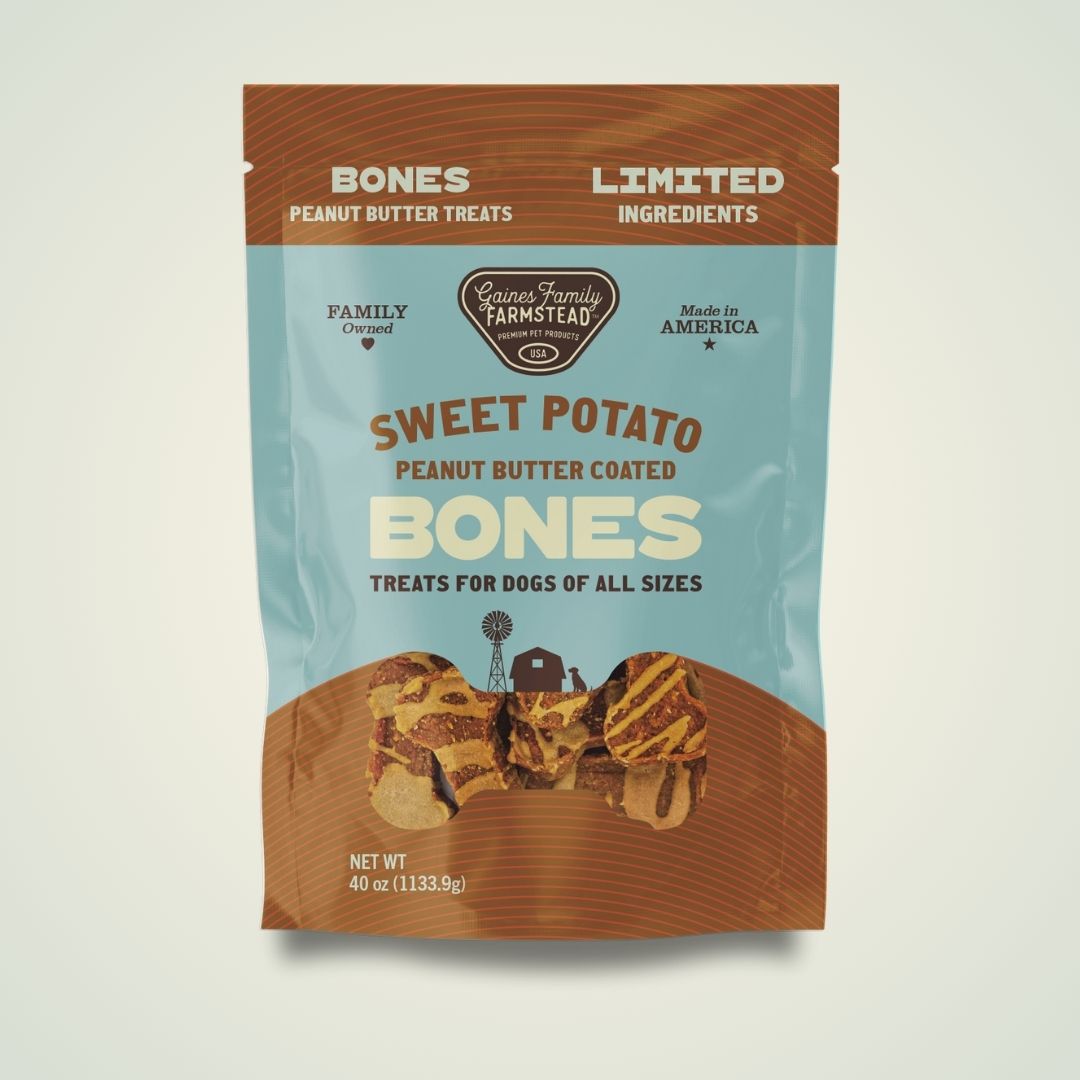 Peanut Butter Sweet Potato Bones