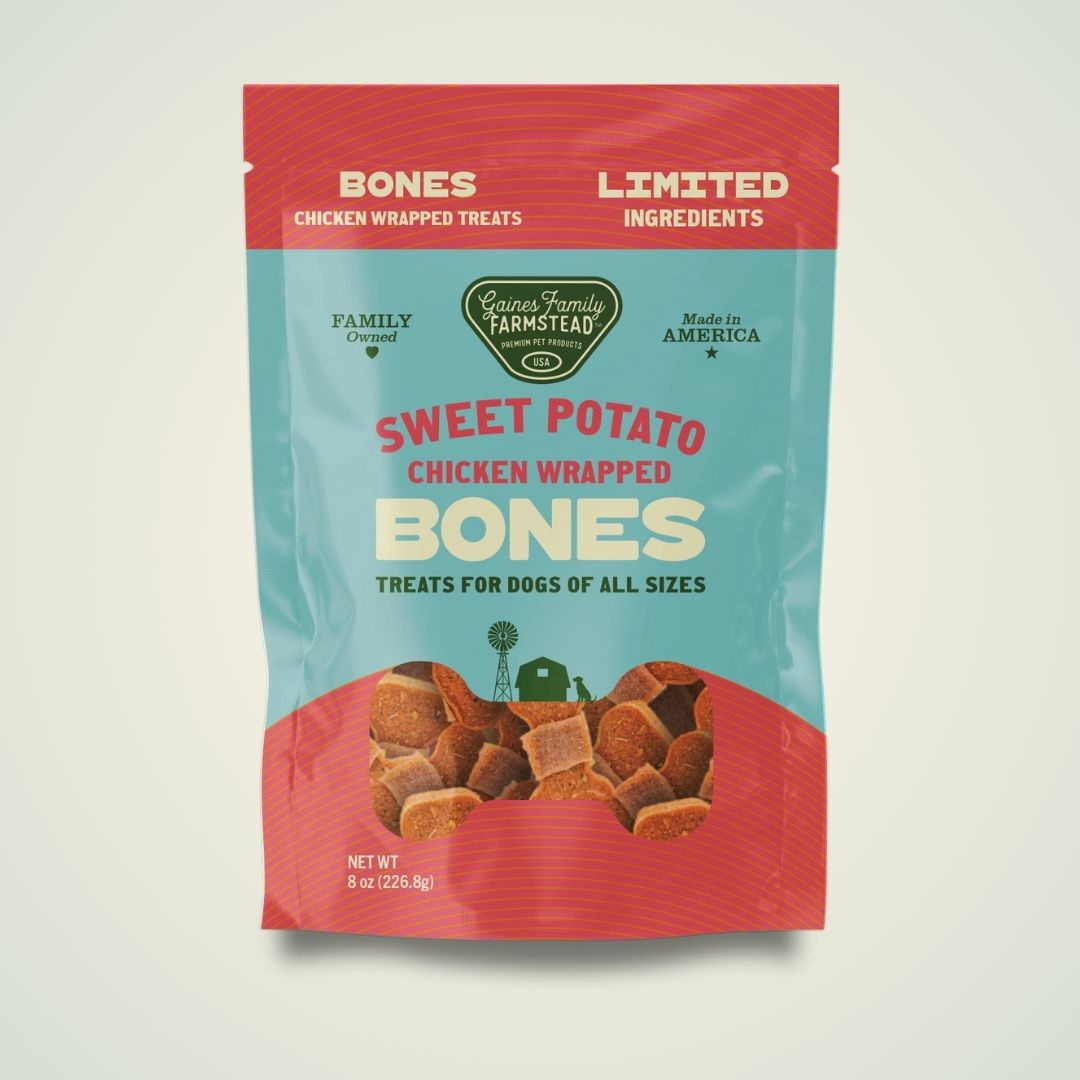 Chicken Wrapped Sweet Potato Bones