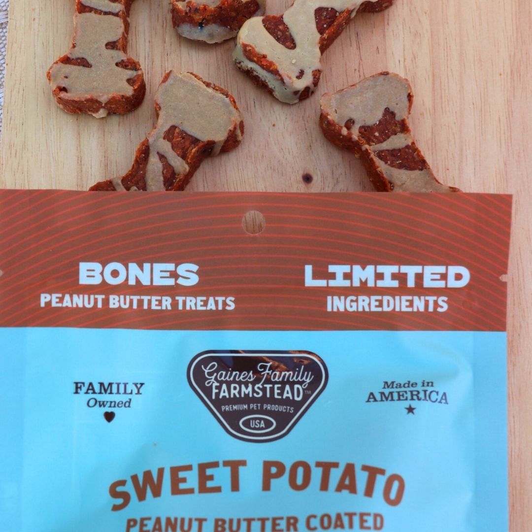 Peanut Butter Sweet Potato Bones