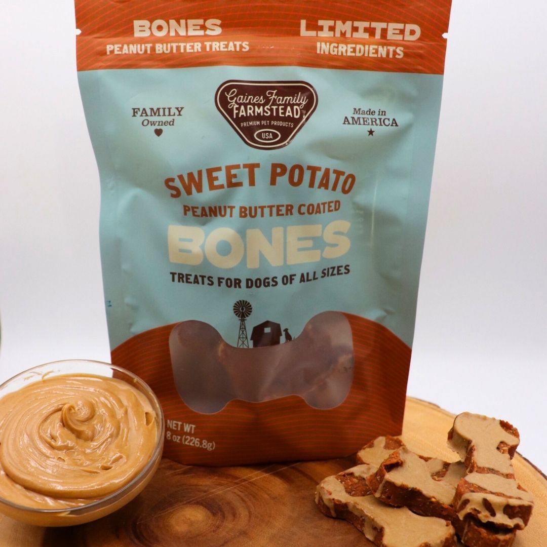 Peanut Butter Sweet Potato Bones